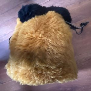 Sheepskin vintage purse